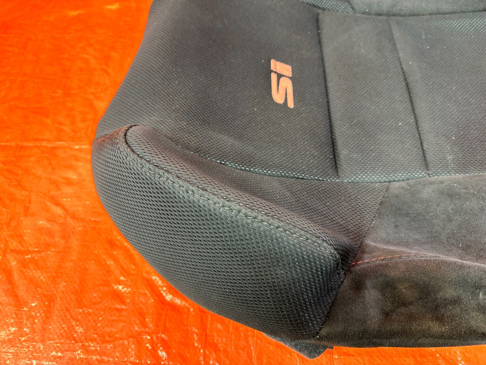 06 11 HONDA CIVIC SI RIGHT FRONT UPPER SEAT SKIN CLOTH FABRIC COVER OEM #2875