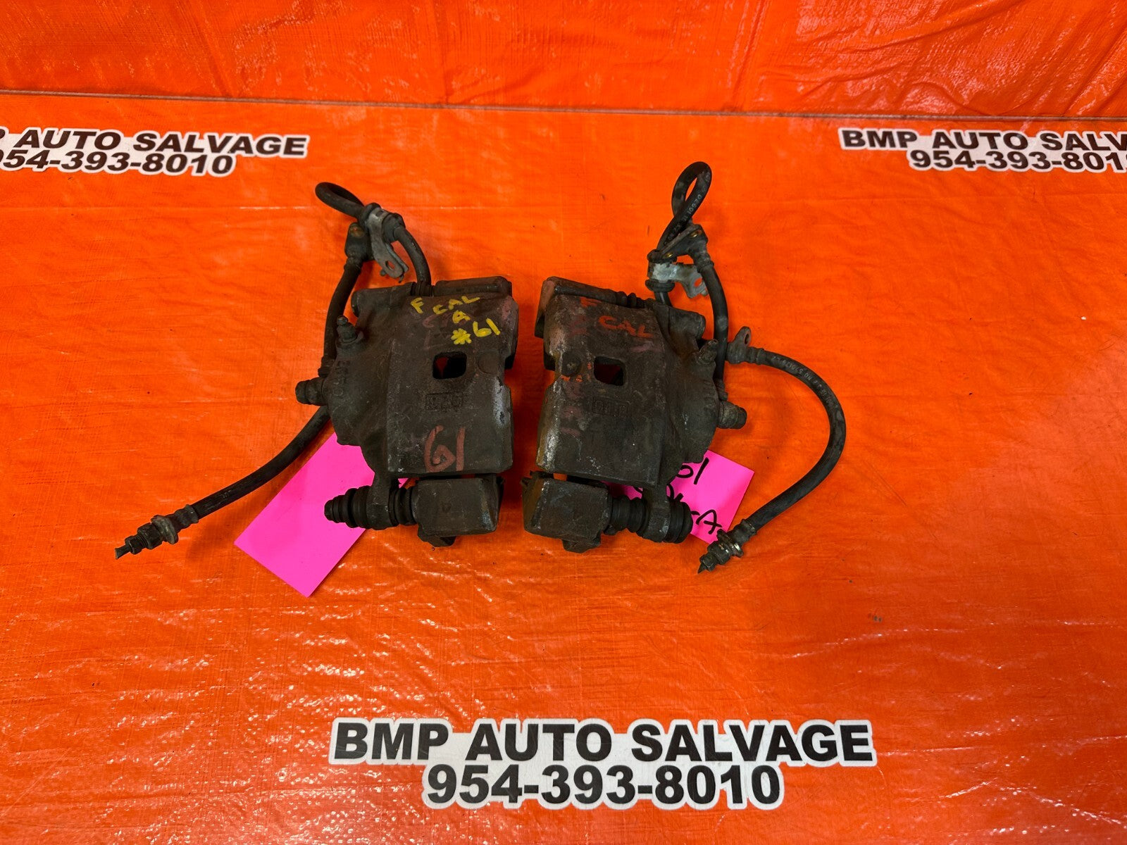 90 91 HONDA CRX BASE MODEL   FRONT BRAKE CALIPER SET CALIPERS LEFT RIGHT OEM #6111