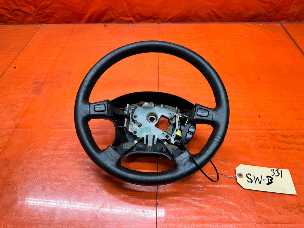 94 01 ACURA INTEGRA BLACK LEATHER WRAPPED STEERING WHEEL OEM #3310