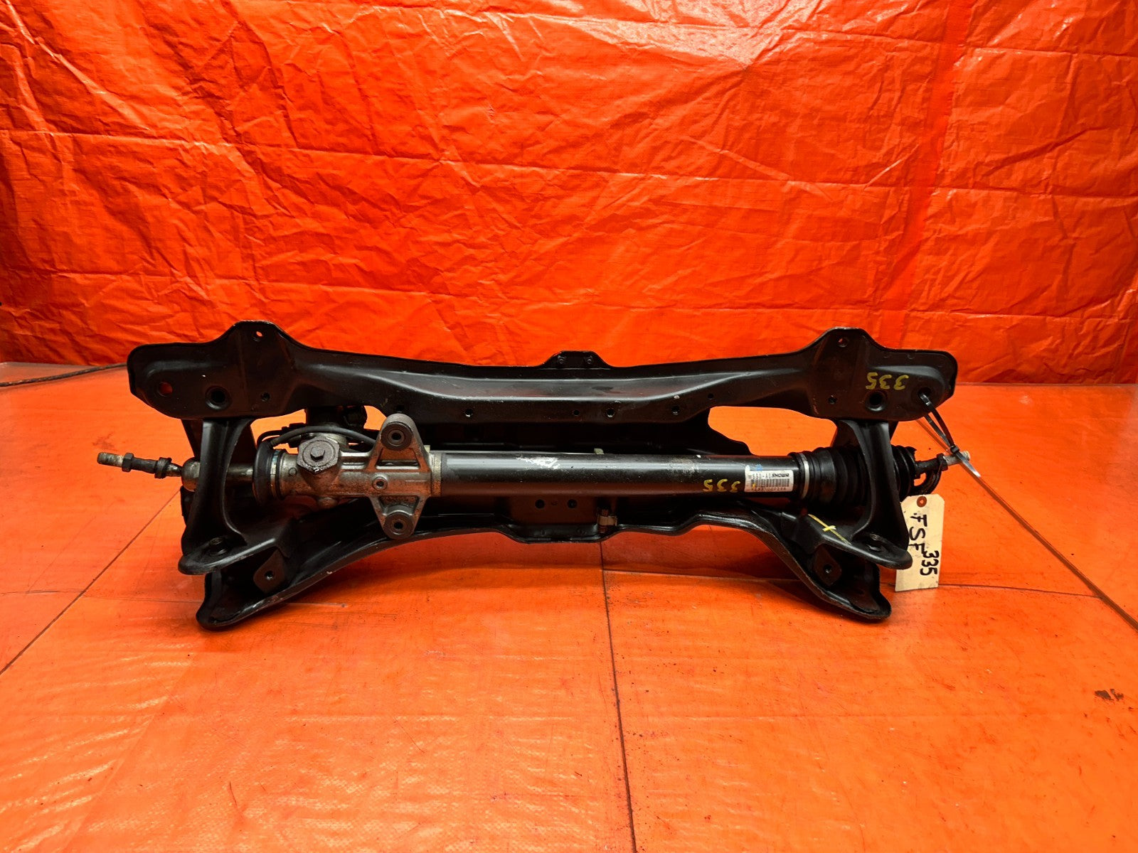 97 01 HONDA PRELUDE 2.2L FRONT SUBFRAME K MEMBER W/ POWER STEERING RACK OEM #33514