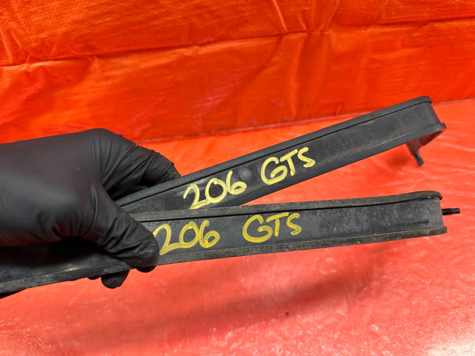 08 15 LANCER EVOLUTION X EVO 10 GAS GASOLINE FUEL TANK MOUNTING STRAPS BANDS 2069