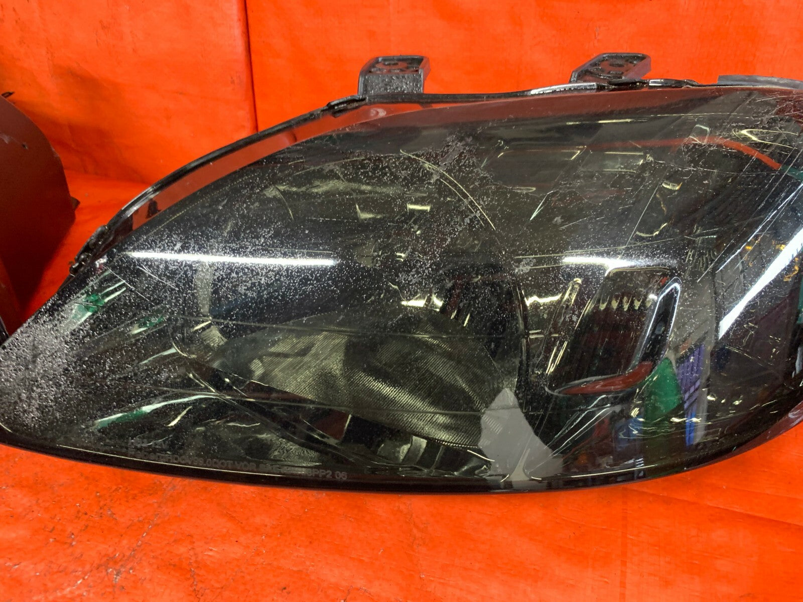 99 00 HONDA CIVIC SI EM1   BLACKED OUT HEADLIGHT HEADLAMP SET HEADLIGHTS 3