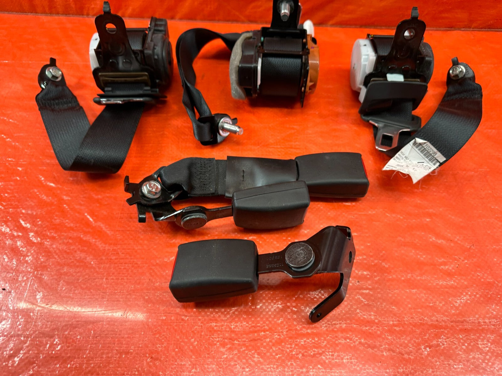 14 17 INFINITI Q50 REAR SEAT BELT SET LEFT & RIGHT SEAT BELTS   BLACK   OEM #2155