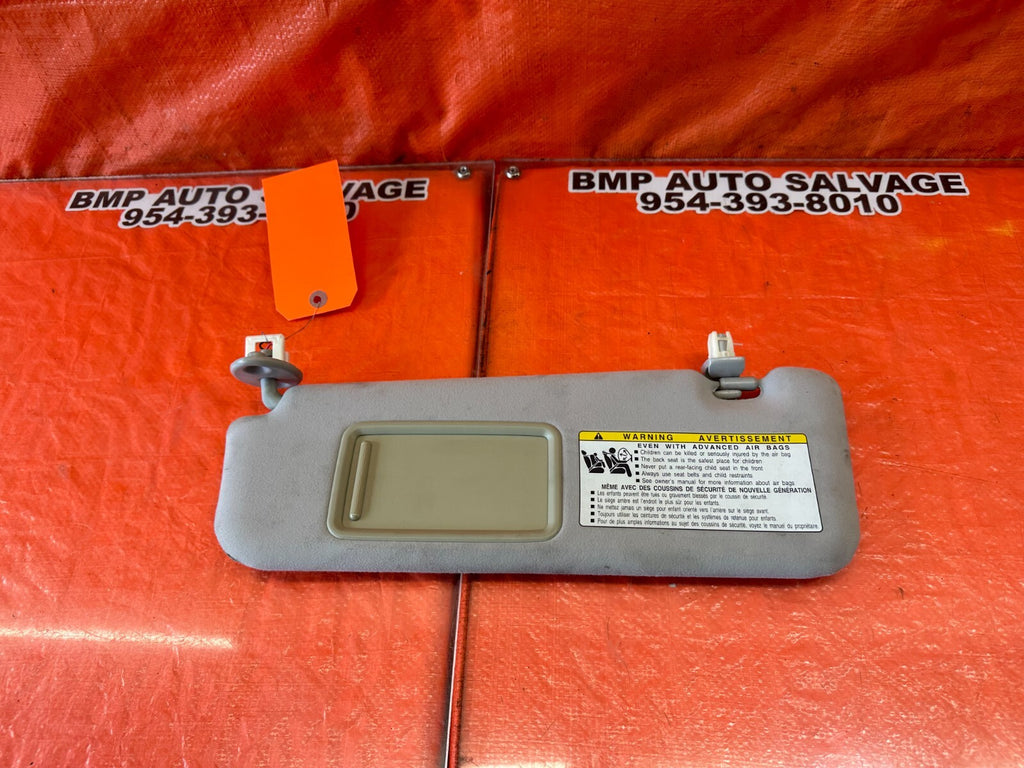 07 09 LEXUS ES350   DRIVER LEFT SUN VISOR   LIGHT GRAY   OEM FACTORY #2448