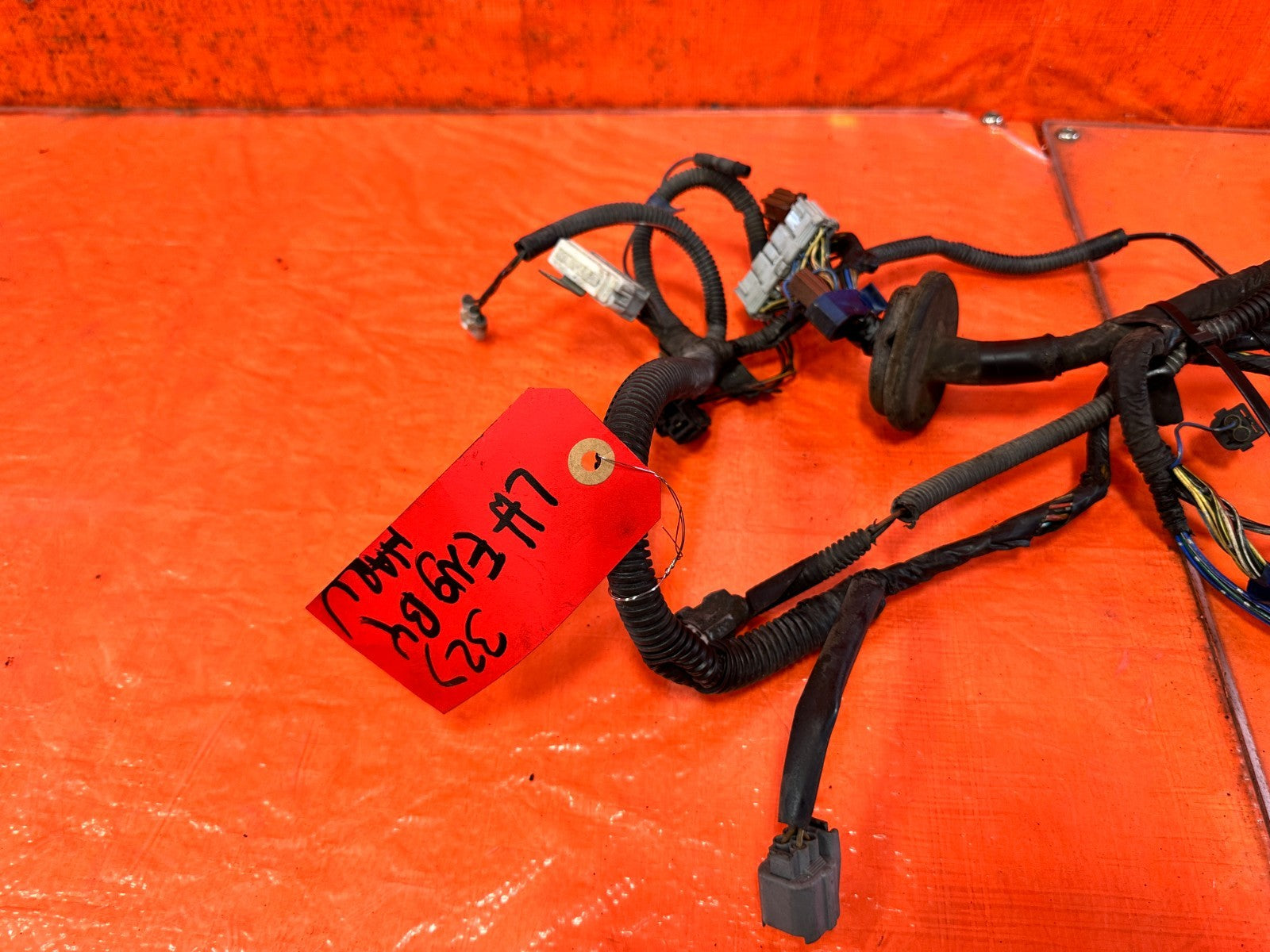92 95 HONDA CIVIC   DRIVER LEFT ENGINE BAY UNDER HOOD HEADLIGHT HARNESS OEM 3276