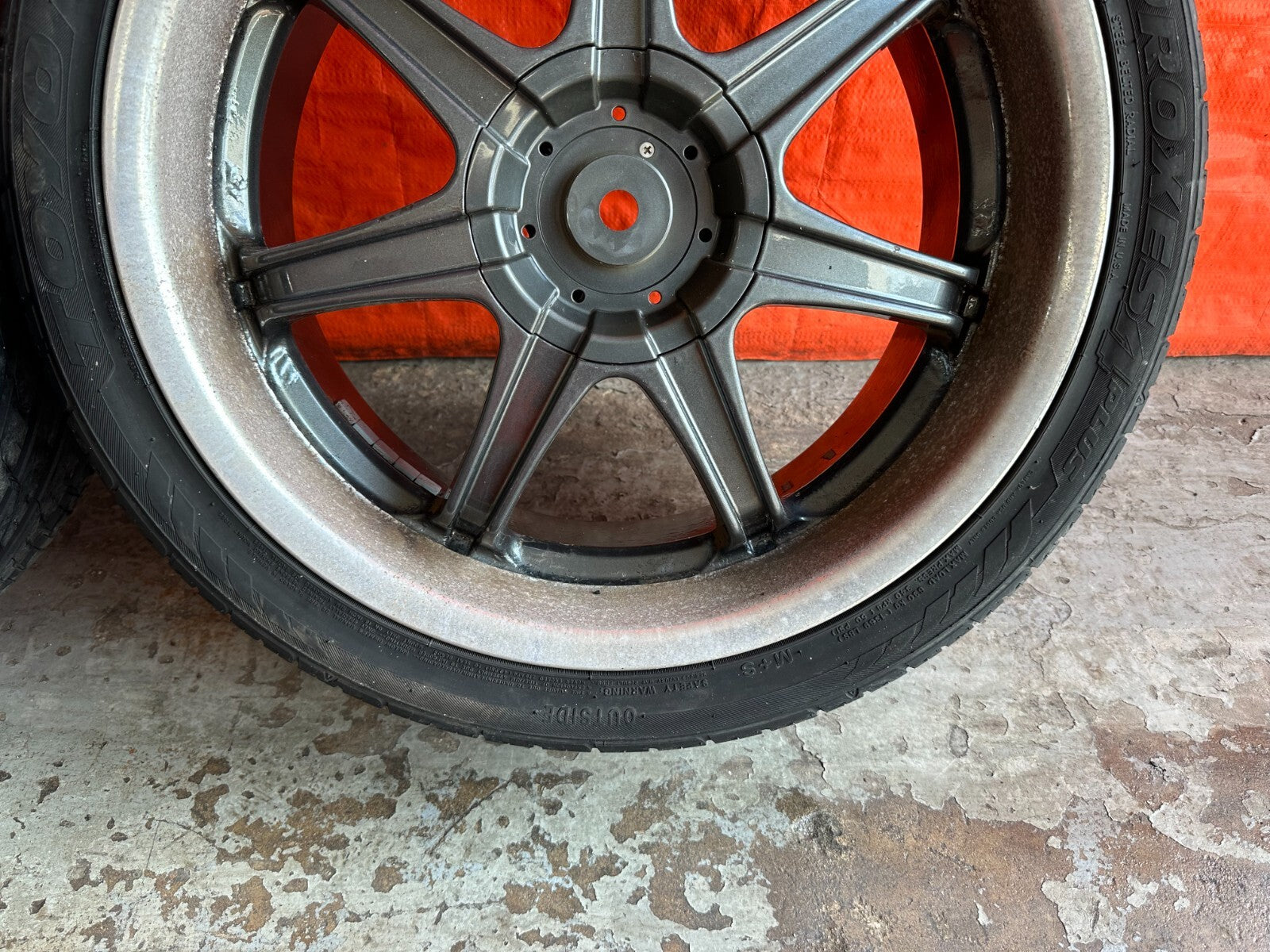 97 01 HONDA PRELUDE   UNKNOWN BRAND   7 SPOKE   18 INCH WHEELS W/ TIRES   #2102