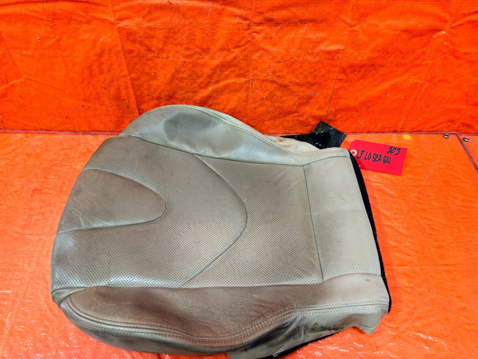 09 11 MAZDA RX8 RX 8   DRIVER LEFT FRONT LOWER SEAT SKIN WRAP TAN   OEM 3030