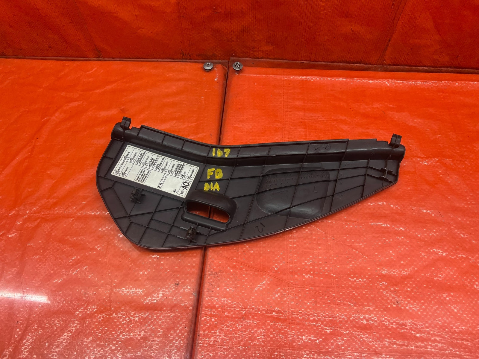 98 02 HONDA ACCORD SEDAN   INTERIOR FUSE DIAGRAM PANEL   LEFT   GRAY   OEM #1678