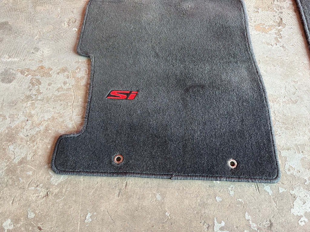 06 11 HONDA CIVIC SI 2D COUPE FLOOR MAT SET BLACK LEFT RIGHT FRONT REAR OEM #2373