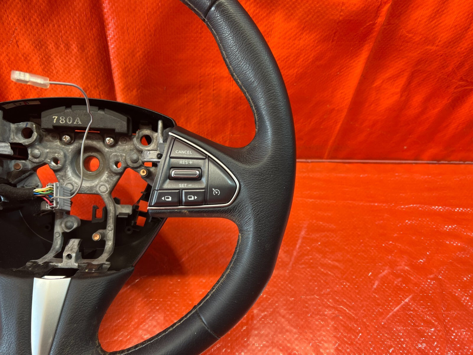 2016 16 INFINITI Q50 RED SPORT 400 RWD   STEERING WHEEL   NON HEATED   OEM #1144