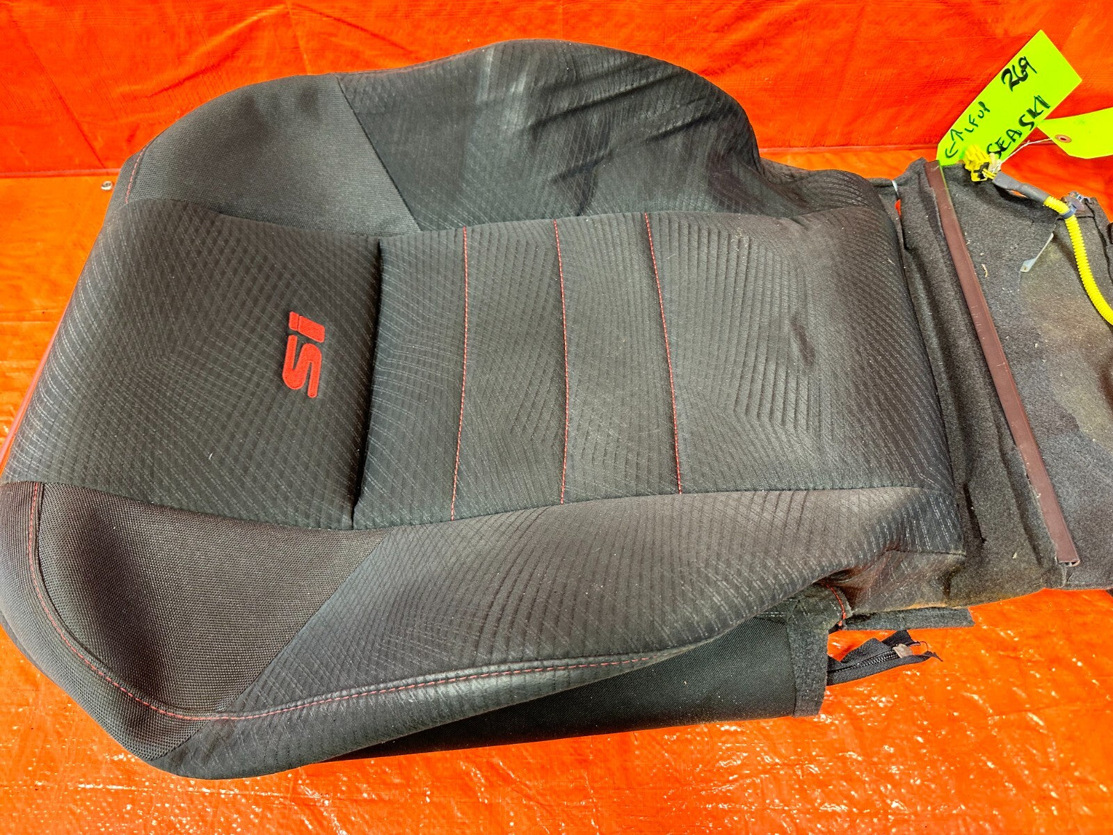 2013 13 HONDA CIVIC SI 2D COUPE DRIVER LEFT FRONT UPPER SEAT COVER SKIN OEM 2698