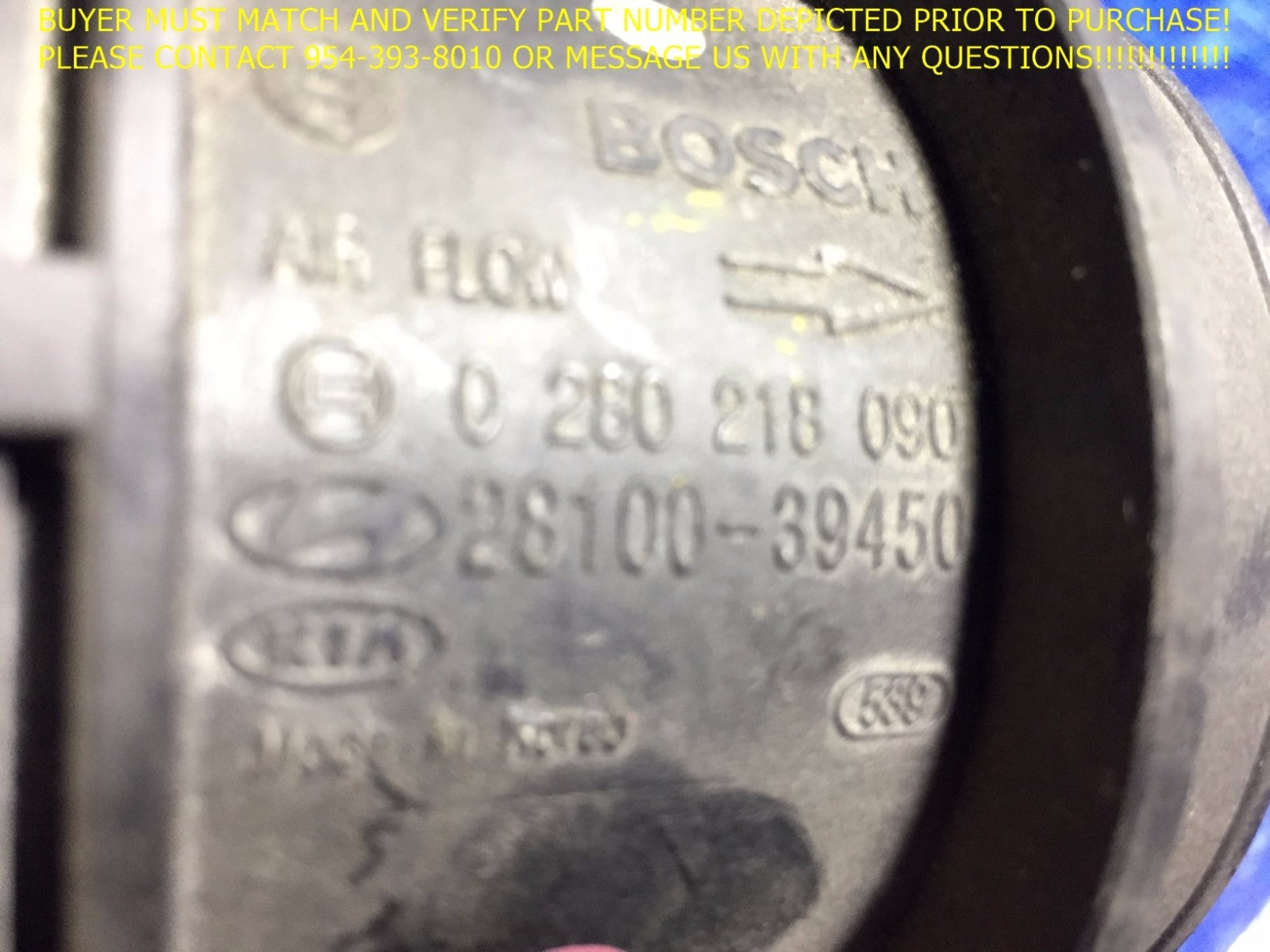 OEM 03 04 05 06 HYUNDAU SANTA FE MASS AIRFLOW METER SENSOR MAF 28100 394502