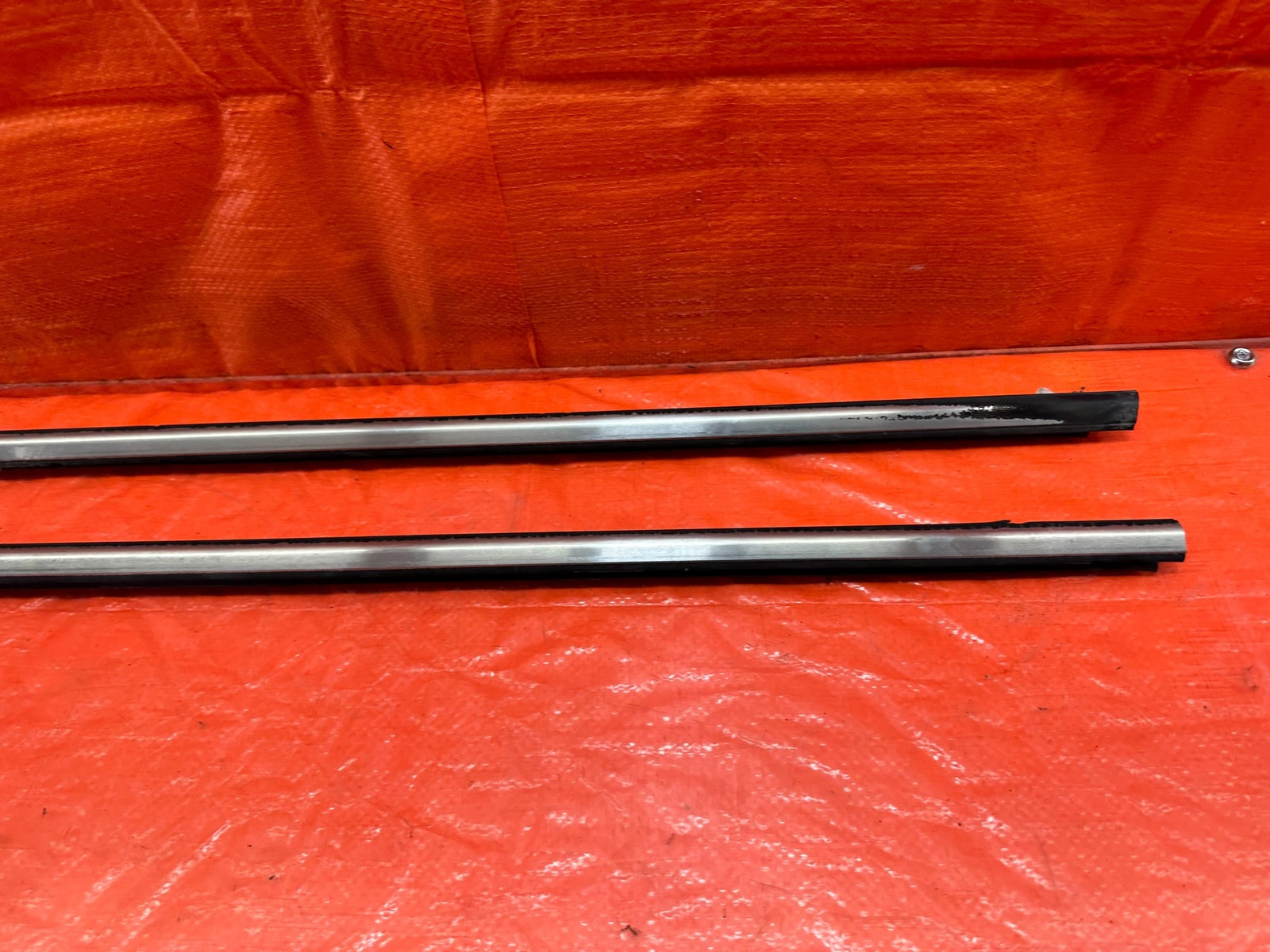 92 93 HONDA CIVIC COUPE & HATCH / EXTERIOR DOOR WINDOW GLASS TRIM SET LEFT RIGHT4