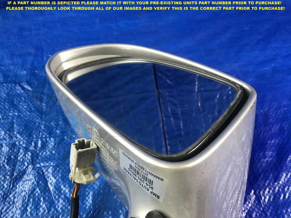 OEM 2000 2001 2002 2003 2004 2005 HONDA S2000 DRIVER LEFT MIRROR SILVER FLAW6