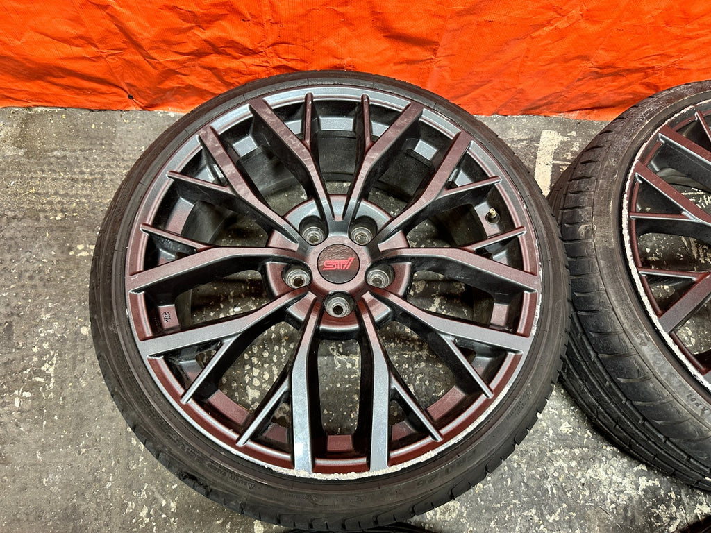 15-20 SUBARU WRX STI 4D 2.5L EJ257 18" ALLOY WHEELS RIMS TIRE SET SET OF 4 OEM17