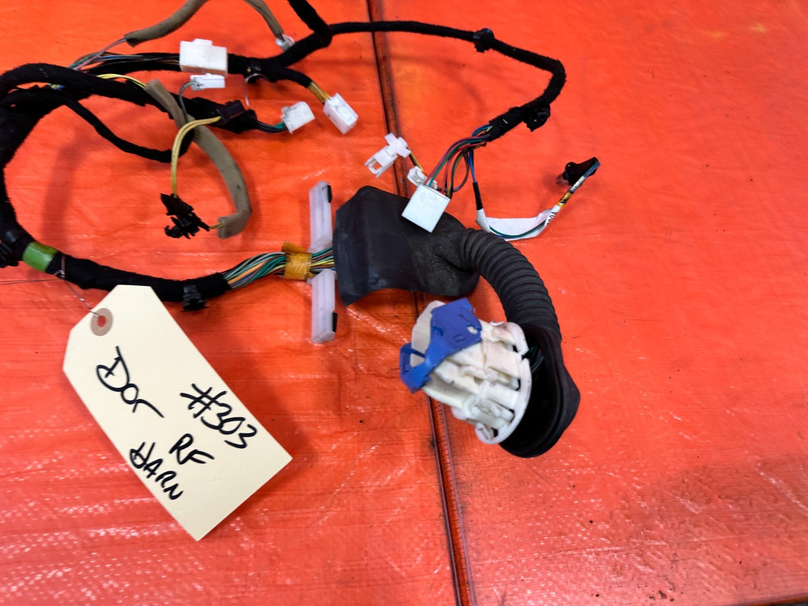 09 11 MAZDA RX8 RX 8 PASSENGER RIGHT FRONT DOOR HARNESS KEYLESS ENTRY OEM 3031