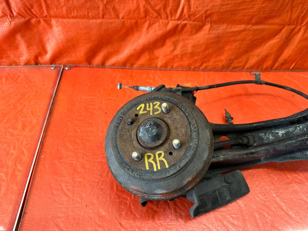 1989 89 HONDA CRX   PASSENGER RIGHT REAR TRAILING ARM BRAKE DRUM   OEM #2439