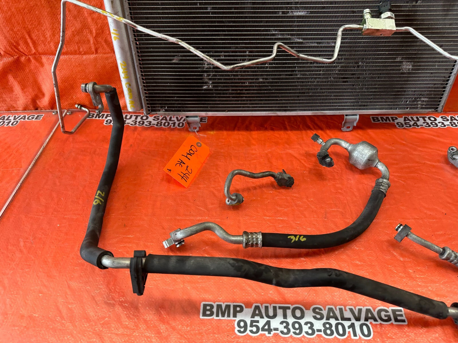 08 12 LEXUS ES350   AC LINE SET LINES PIPES HOSES W/ CONDENSER  11