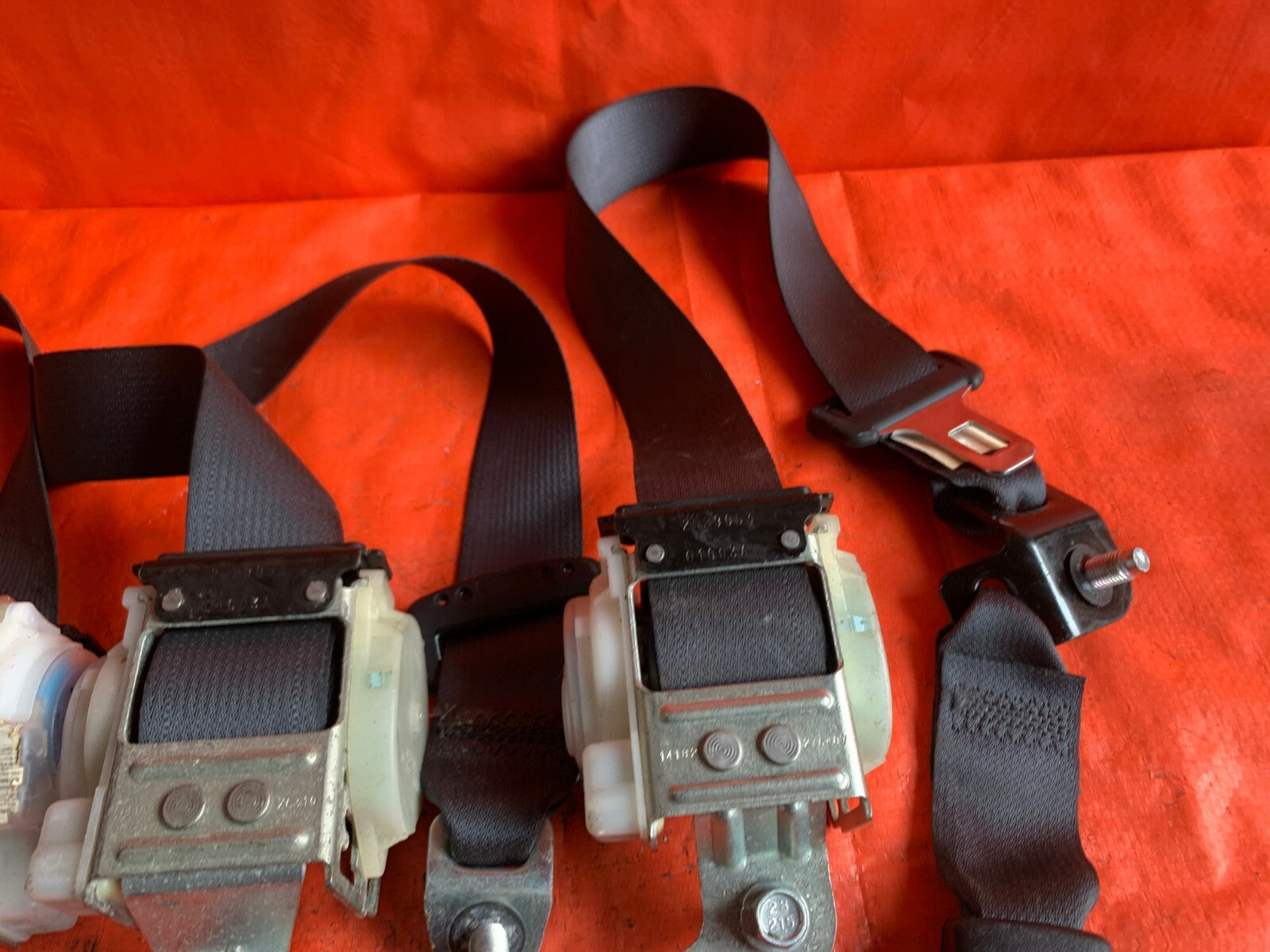 OEM 2008 08 HONDA CIVIC SI COUPE   COMPLETE REAR SEAT BELT SET LEFT RIGHT CENTER5