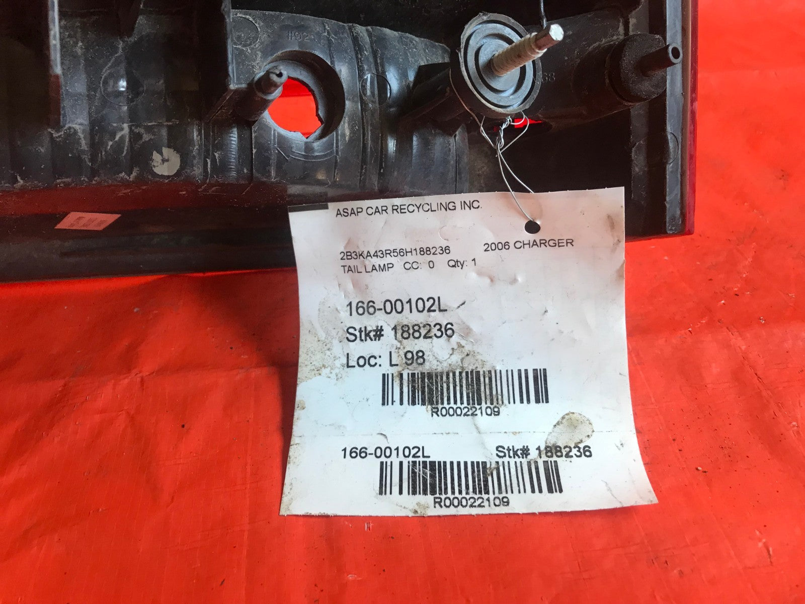 OEM 2006 06 DODGE CHARGER DRIVER LEFT TAIL LIGHT LAMP L LH10