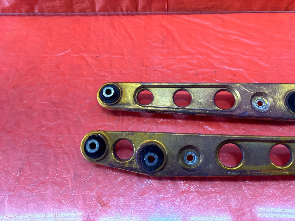 96 00 HONDA CIVIC   ALUMINUM REAR LOWER CONTROL ARMS GOLD COLOR   #2027