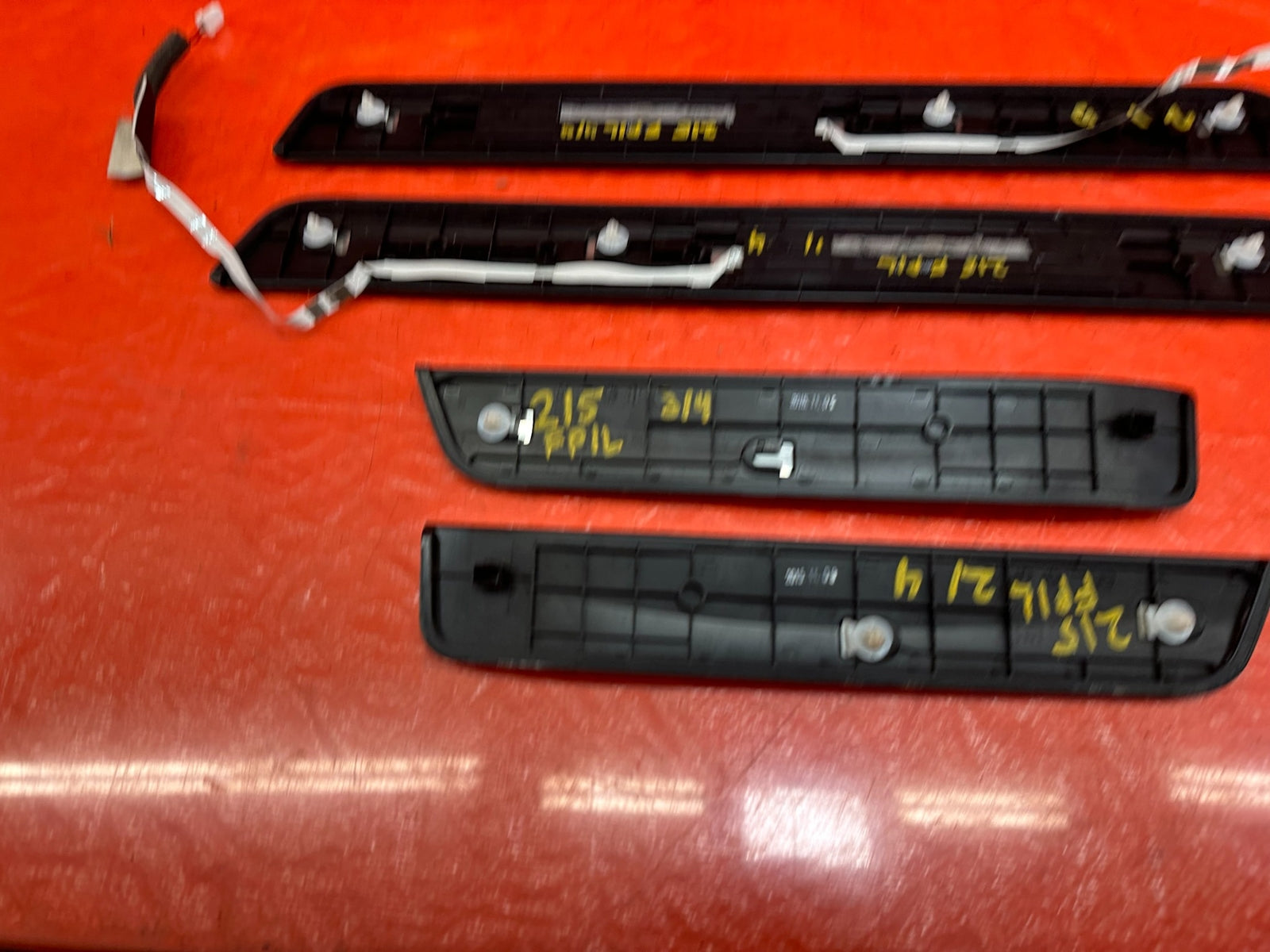 16 20 INFINITI Q50   ILLUMINATING FLOOR PILLAR SCUFF PLATE SET   OEM FACTORY 21512