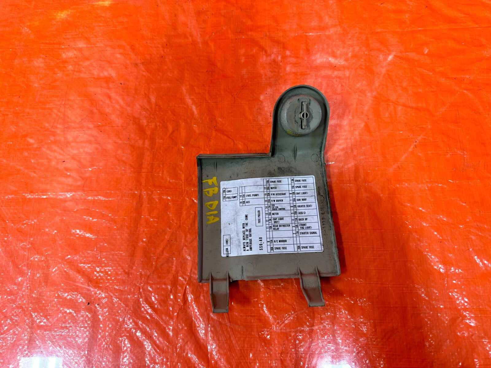 92 96 HONDA PRELUDE   INTERIOR FUSE BOX DIAGRAM SCHEMATIC PANEL   OEM #2736