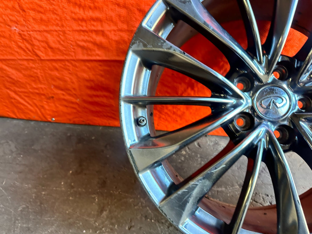 08 15 INFINITI G37 Q60 15 SPOKE ENKEI MODEL FRONT WHEEL RIM   OEM FACTORY 278 15