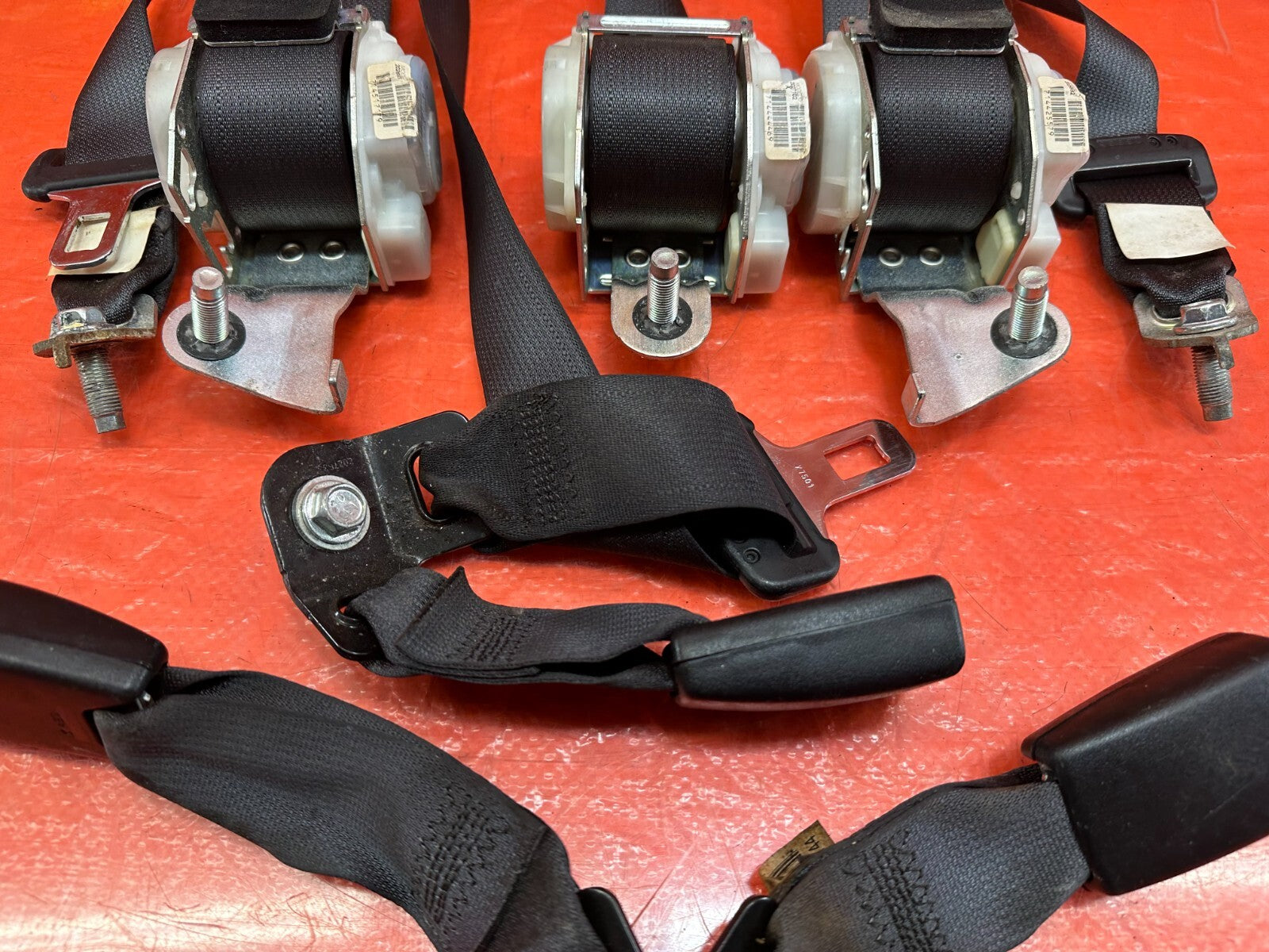 07 11 HONDA CIVIC SI SEDAN REAR SEAT SAFETY BELT SET   LEFT RIGHT BELTS OEM #2205