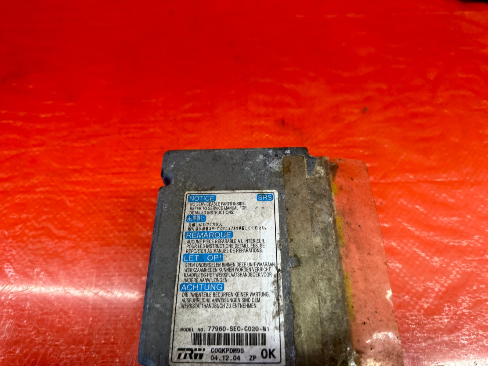 04 05 ACURA TSX   CONTROL MODULE   FACTORY PART # 77960 SEC C02   OEM #2096