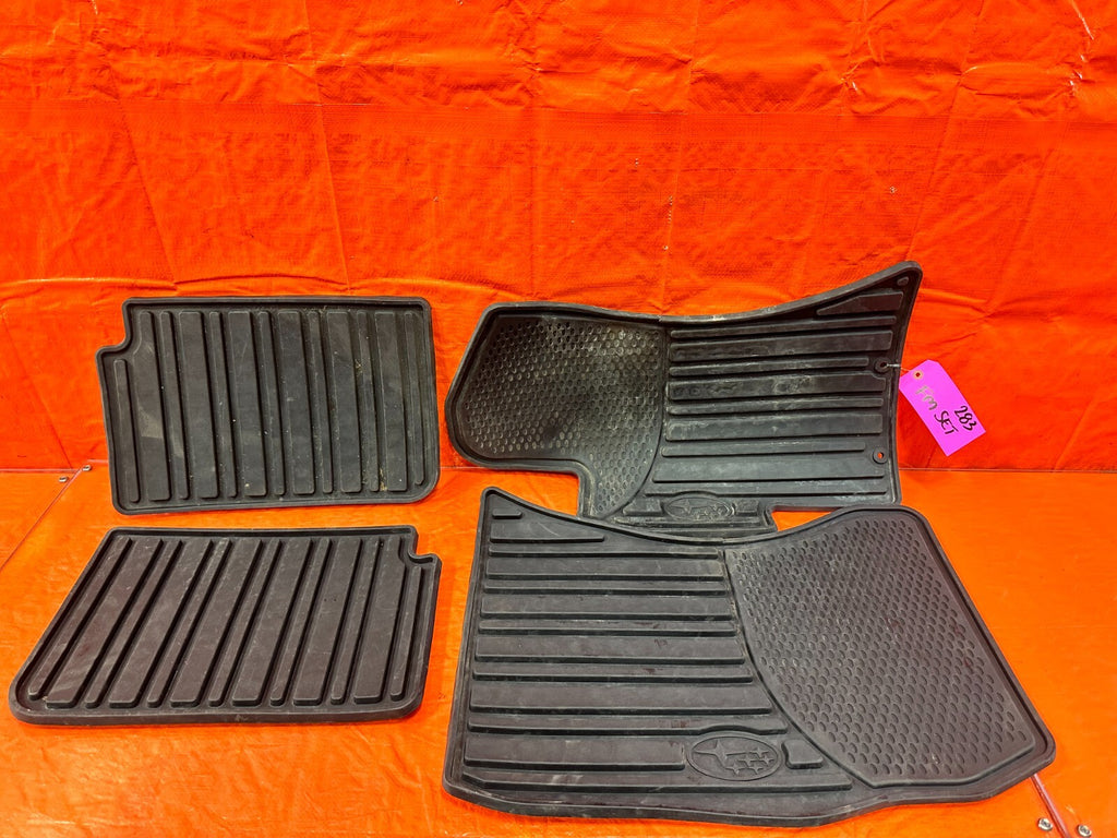10 15 SUBARU IMPREZA WRX STI   FLOOR MAT SETS BLACK   LEFT RIGHT FRONT REAR OEM5