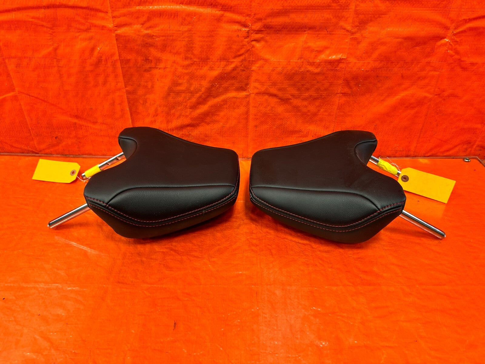 13 20 SUBARU BRZ   FRONT SEAT HEAD REST SET LEFT AND RIGHT  LEATHER   OEM #2926