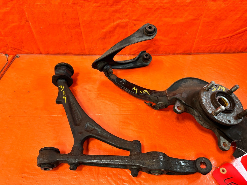 96 00 HONDA CIVIC DRIVER LEFT FRONT SPINDLE KNUCK HUB & CONTROL ARMS   OEM #3196