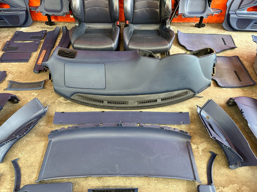 00 09 HONDA S2000   BLUE INTERIOR CONVERSION   SEATS DASH CARPET PLASTICS PANELS9