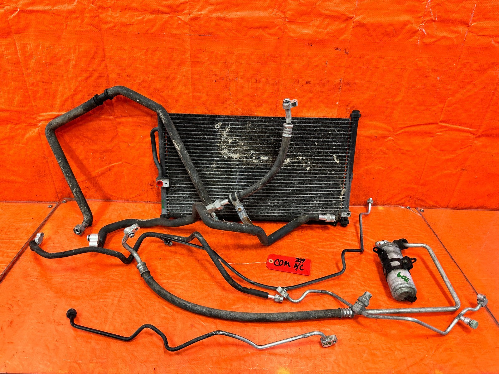 94 01 ACURA INTEGRA   AC LINE SET LINES PIPES HOSES W/ CONDENSER   OEM 3090