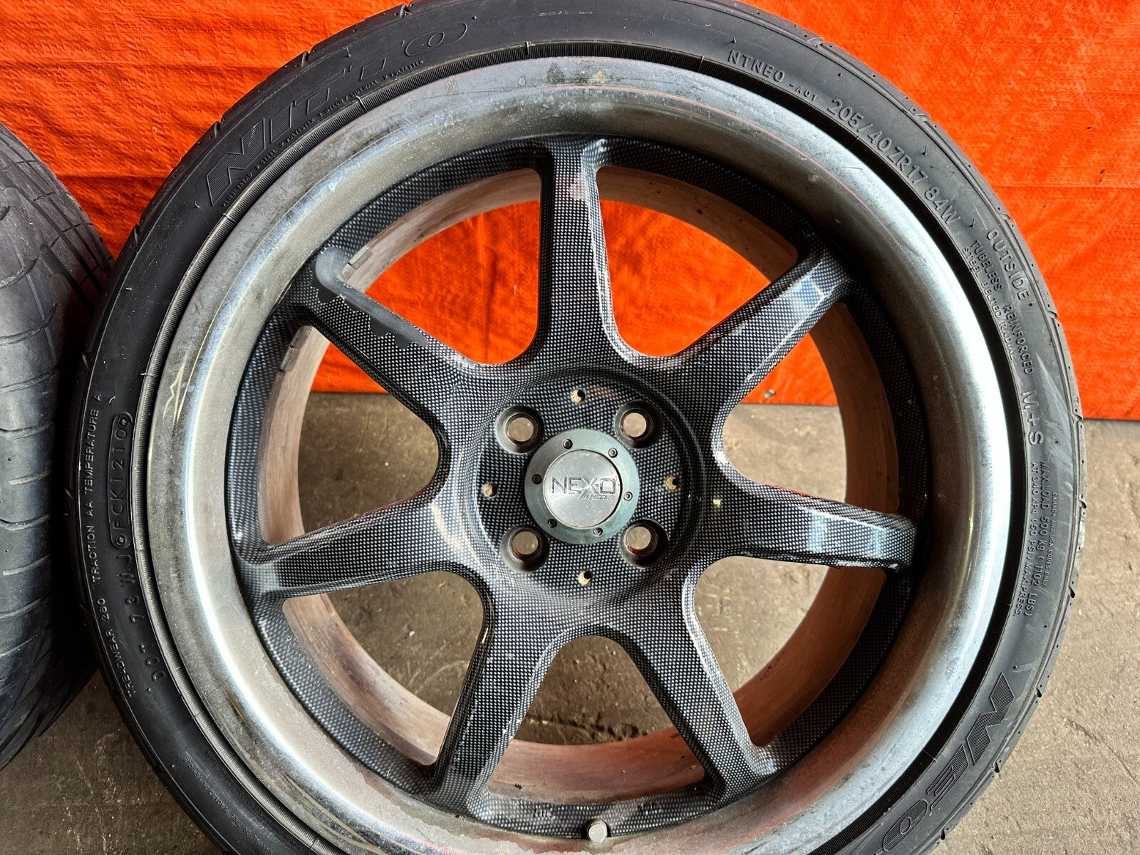 88 91 HONDA CRX   4x100   17x7   NEX O NEX 0 RACING WHEELS W/ NITTO TIRES   2773