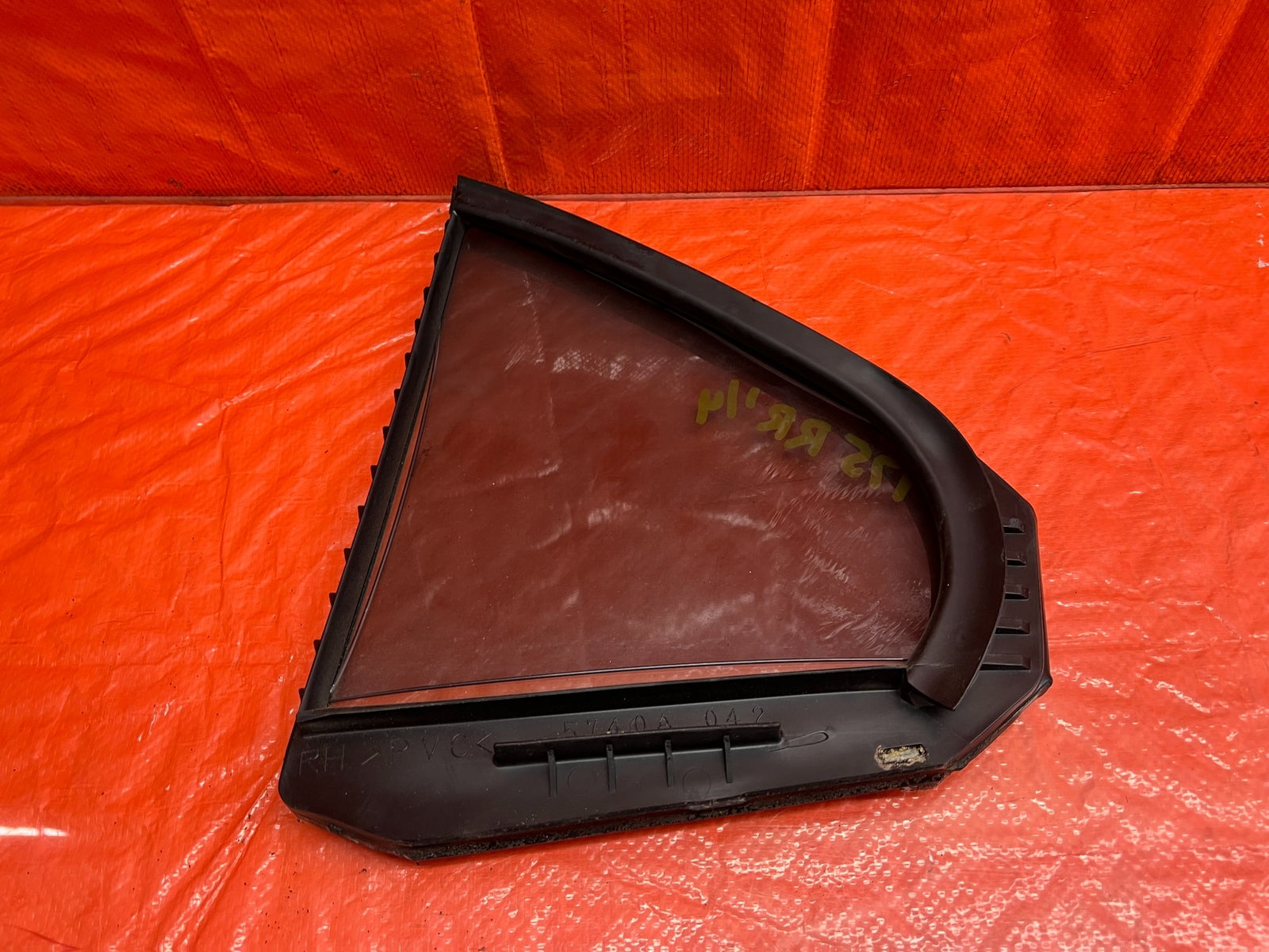 08 15 LANCER EVOLUTION X EVO 10   DRIVER RIGHT REAR 1/4 QUARTER GLASS WINDOW 1757