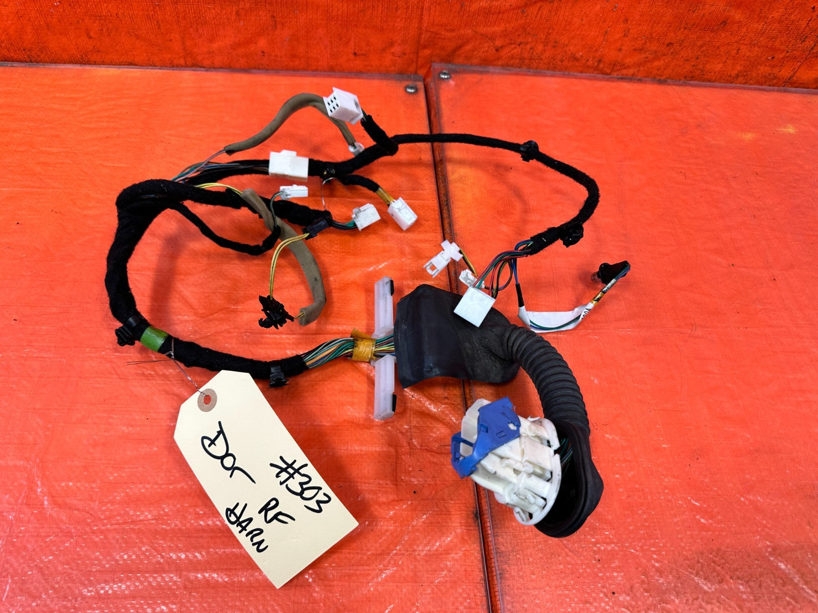 09 11 MAZDA RX8 RX 8 PASSENGER RIGHT FRONT DOOR HARNESS KEYLESS ENTRY OEM 3036