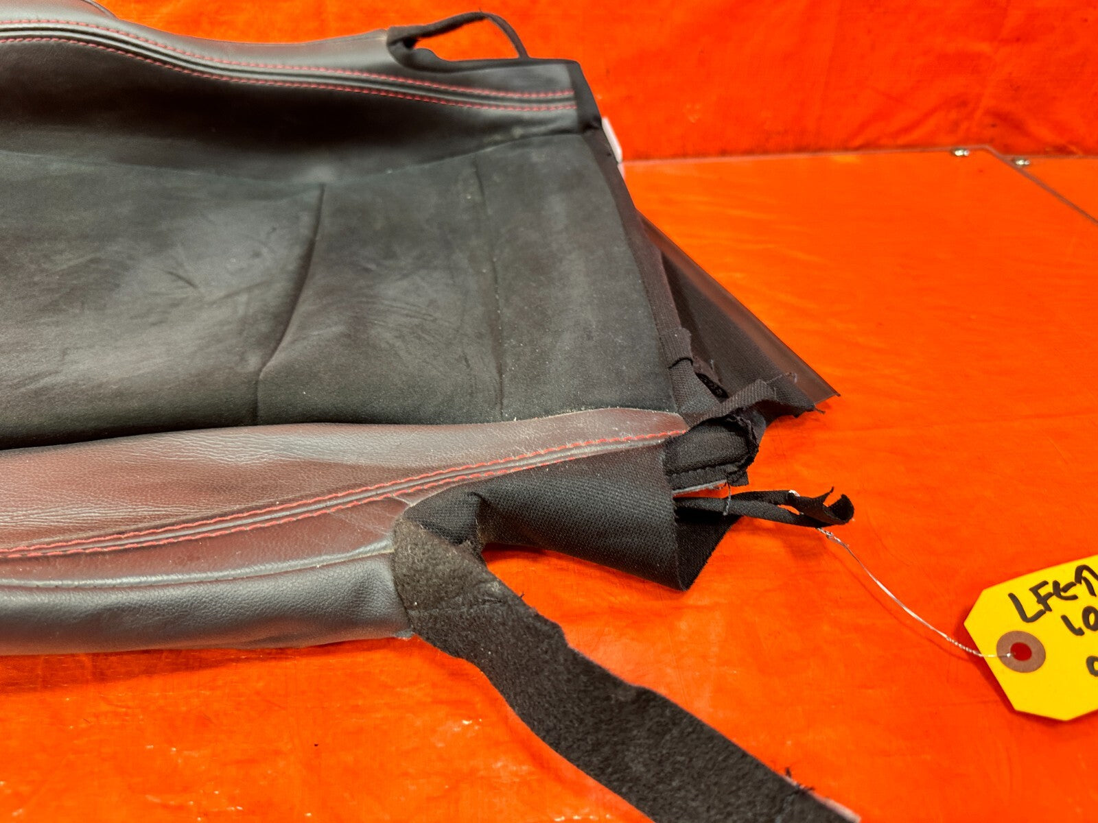 18 20 SUBARU BRZ   DRIVER LEFT FRONT UPPER SEAT SKIN LEATHER WRAP   OEM #2922