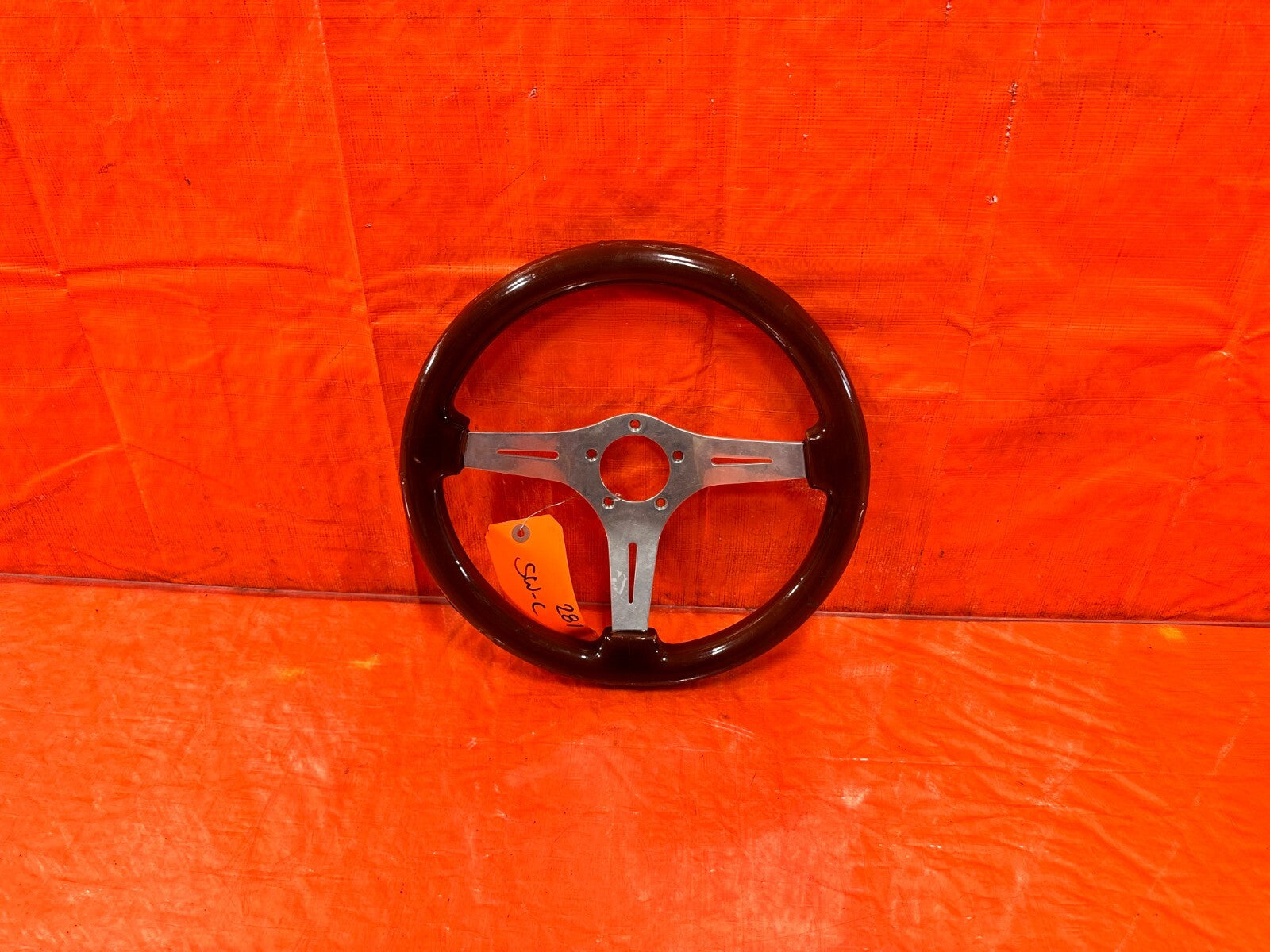94 01 ACURA INTEGRA   AFTERMARKET UNKNOWN BRAND   WOOD GRAIN STEERING WHEEL #2810