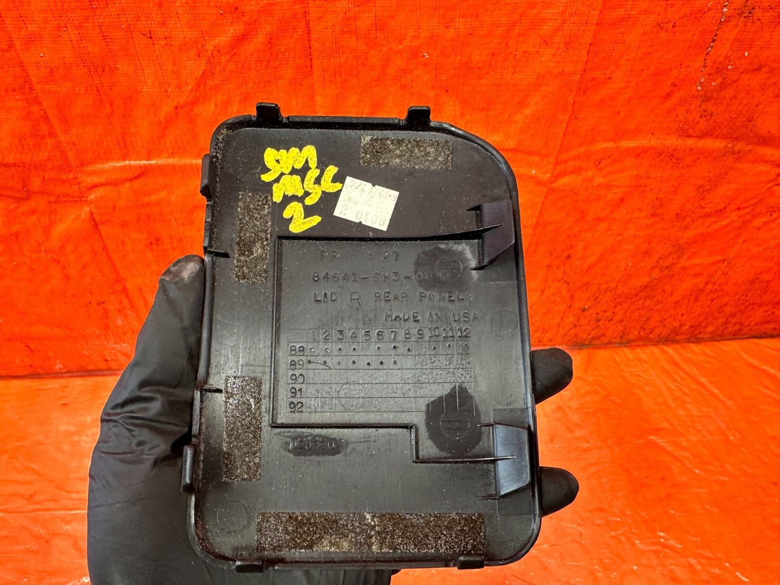 90 91 HONDA CIVIC HATCHBACK   84641 SH3 0100 RIGHT REAR LID PANEL OEM 3254