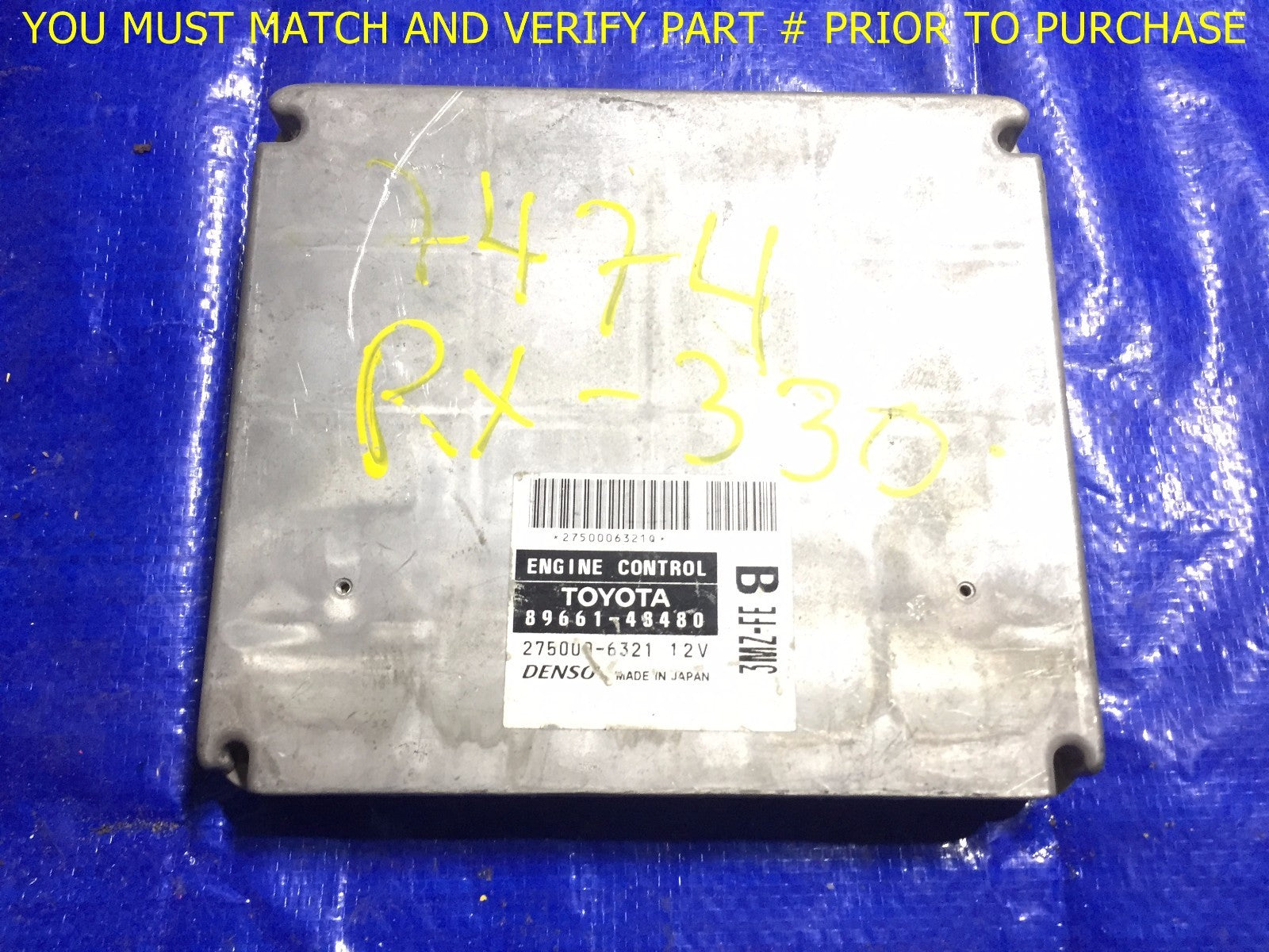 OEM 2004   2006 LEXUS RX330 ENGINE COMPUTER UNIT ECU ECM EBX UNIT 89661 484800