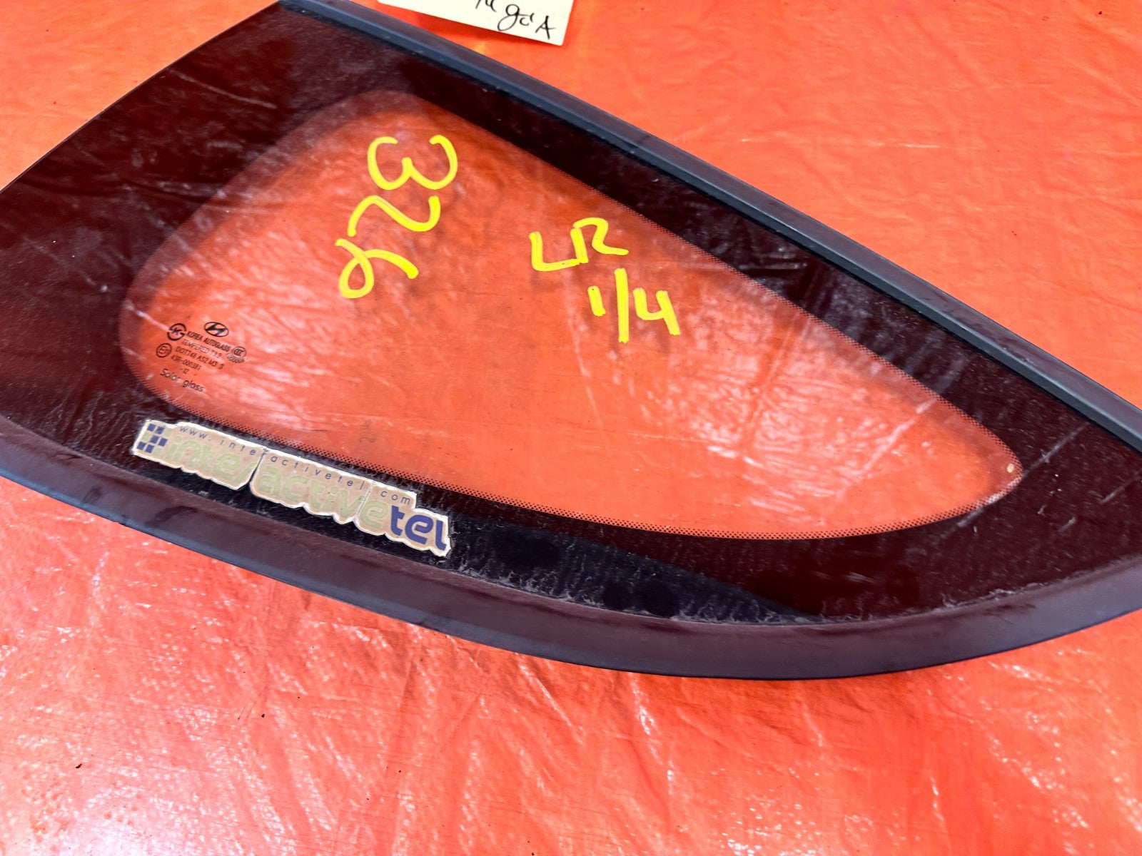 10 16 HYUNDAI GENESIS COUPE DRIVER LEFT REAR 1/4 QUARTER GLASS WINDOW #3262