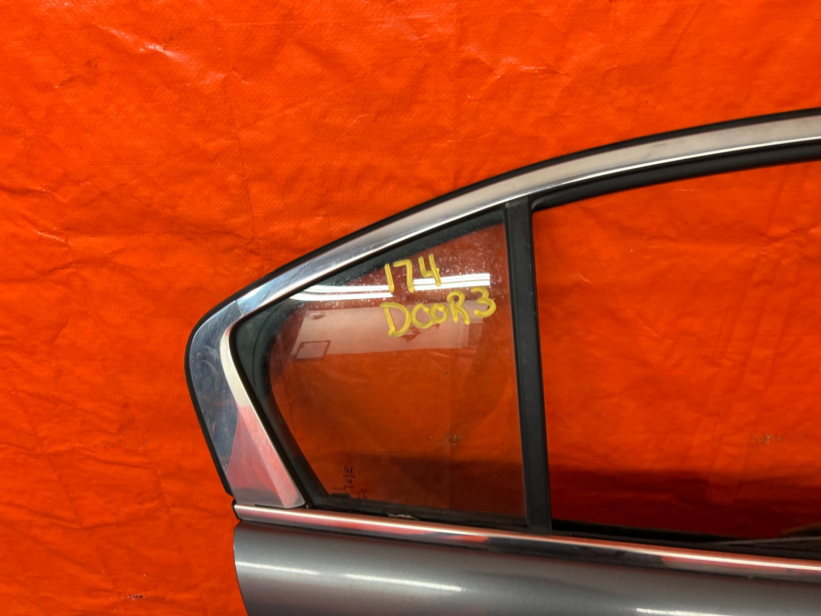 08 12 HONDA ACCORD SEDAN   PASSENGER RIGHT REAR DOOR   100% COMPLETE   OEM #17415