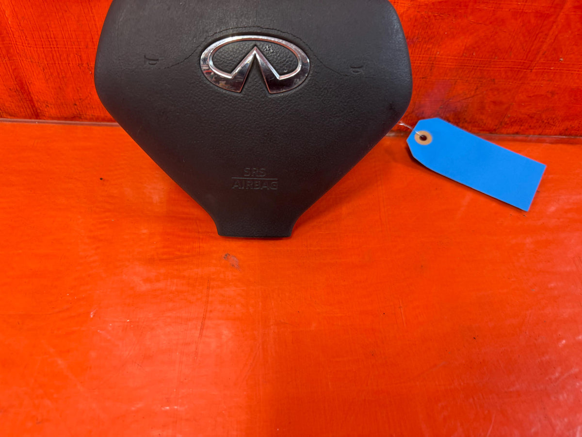 08-13 Infiniti G37 Driver Left Steering Wheel Air Bag Horn Button OEM #328
