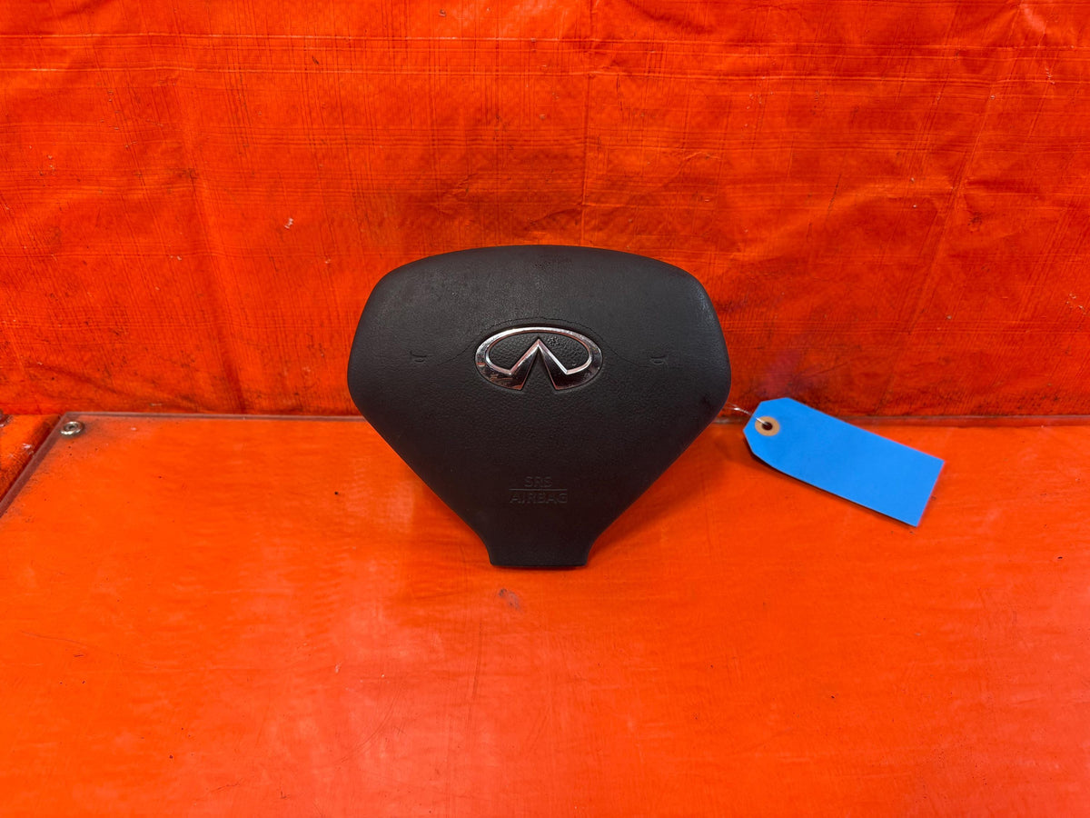 08-13 Infiniti G37 Driver Left Steering Wheel Air Bag Horn Button OEM #328