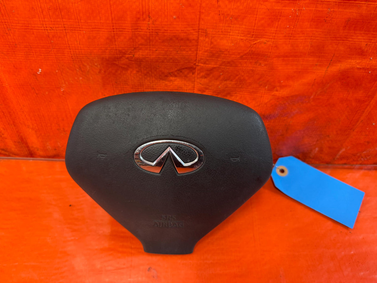 08-13 Infiniti G37 Driver Left Steering Wheel Air Bag Horn Button OEM #328